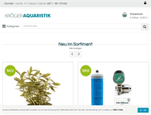 Tablet Screenshot of krueger-aquaristik.de